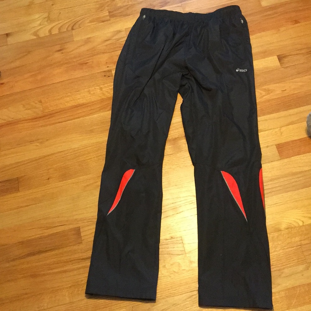 ASICS running Pants. Windbreaker material.
